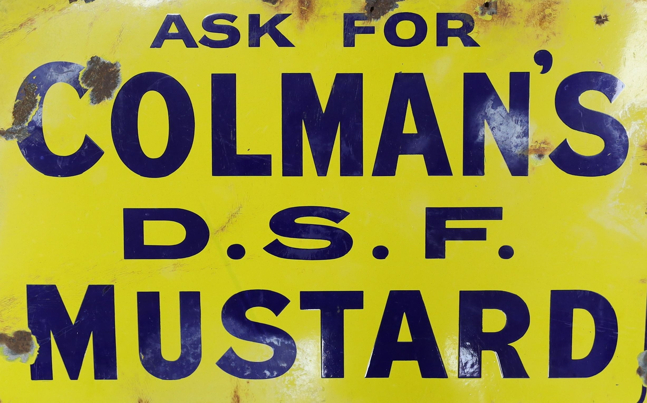 An enamel advertising sign, 'Colman's Mustards' 40x61cm